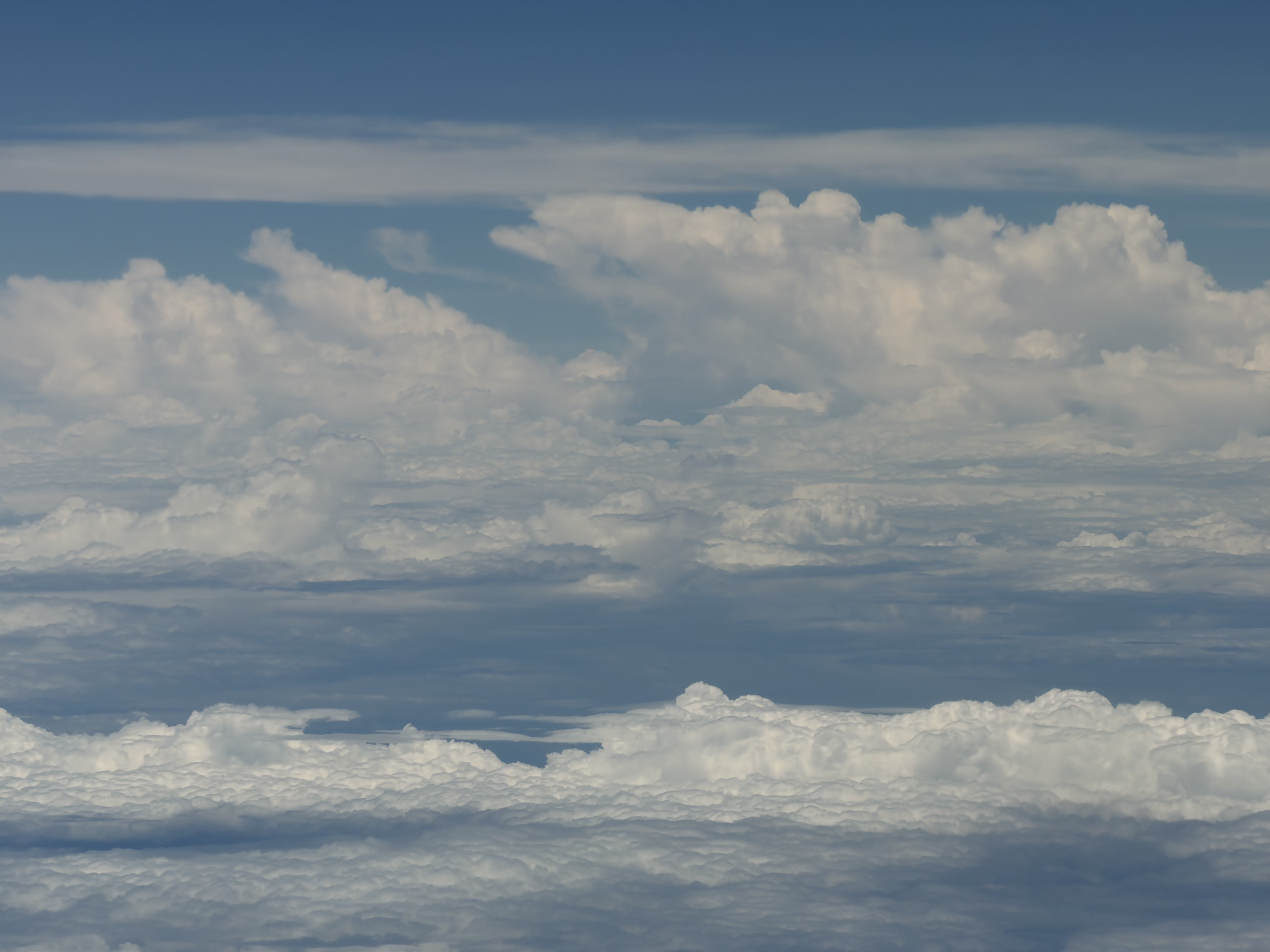 clouds seen from an airplane window
